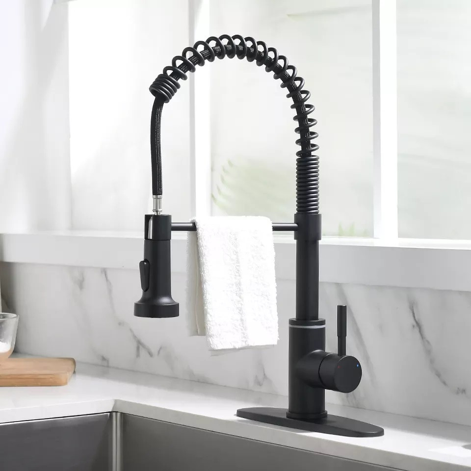 Сенсорний змішувач для кухонної раковини WanFan з висувним виливом, кухонний кран з температурним підсвічуванням Кам'янець-Подільський - фото 2