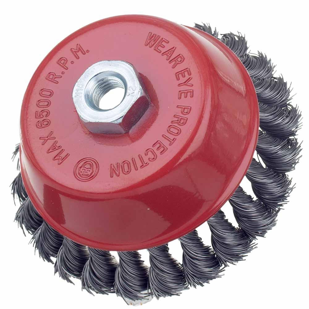 Щетка проволочная чашевидная Ø125мм М14×2мм (стальная витая) SIGMA (9026121) Ровно - изображение 5