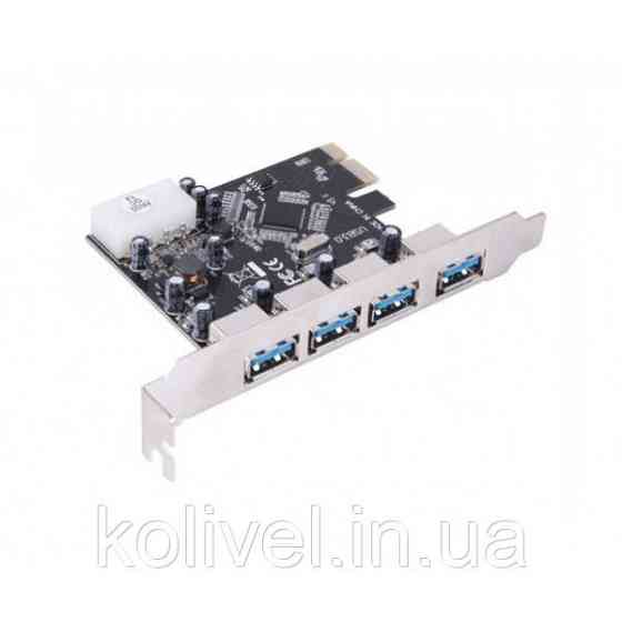PCI-E Контролер USB3.0 (4ext. Molex) VIA, RTL (B00158) Киев