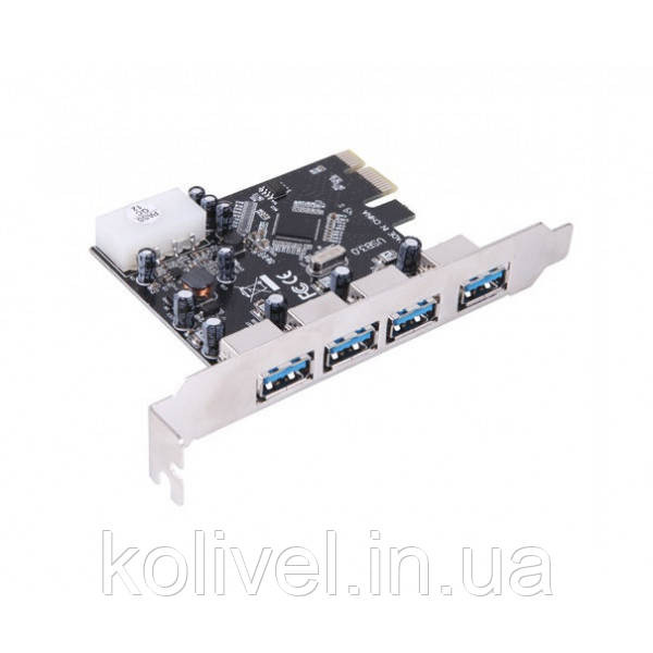PCI-E Контролер USB3.0 (4ext. Molex) VIA, RTL (B00158) Киев - изображение 1