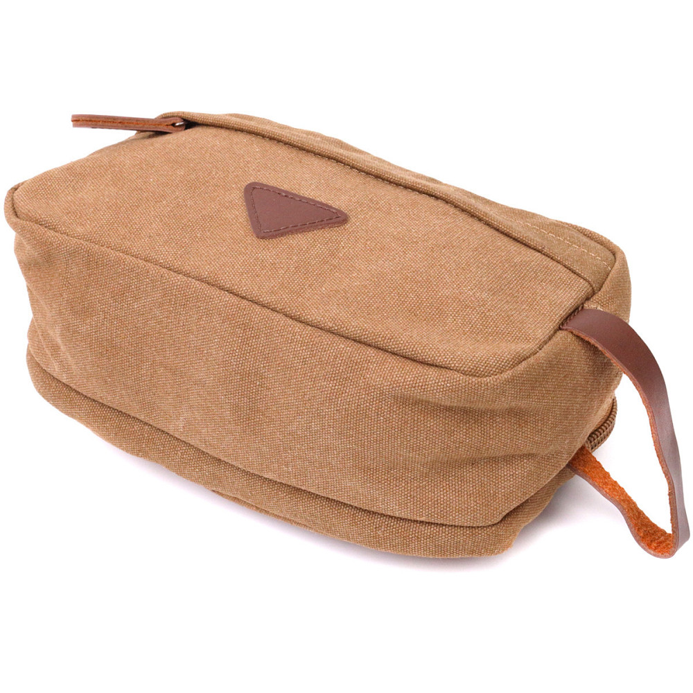 Барсетка для чоловіків на два відділення з якісного текстилю Коричневий (Vintage) Київ - фото 9