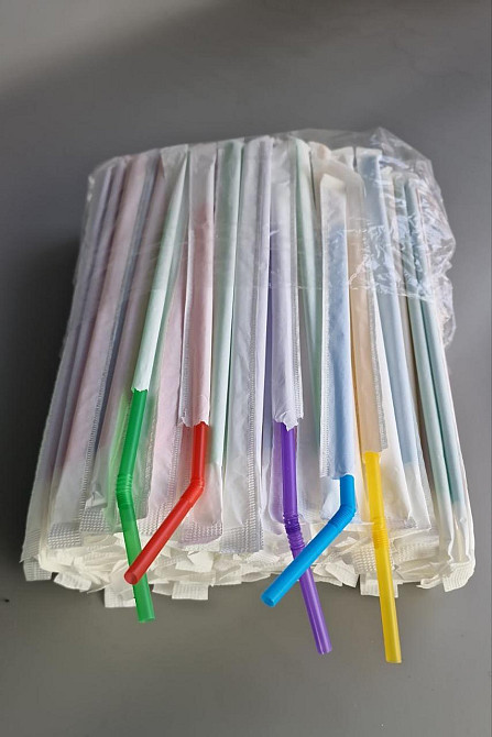 Трубочка з гофрою d4.8-21см у індивід. упаковці Мікс (200 шт) Харків - фото 2