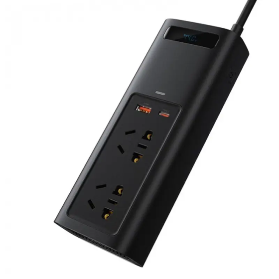 Автомобільний інвертор Baseus 150W (220V) чорний Київ