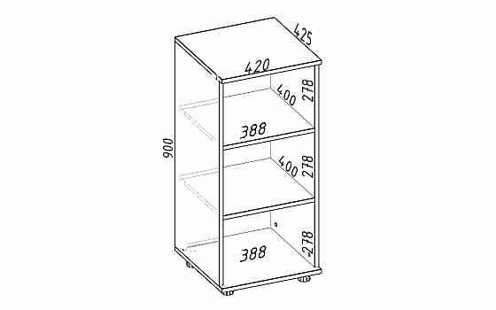 Стелаж Ketrin, Дуб Сонома Трюфель, 420/425/900 Львів