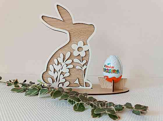 Пасхальный декоративный зайчик – подставка. Ирпень