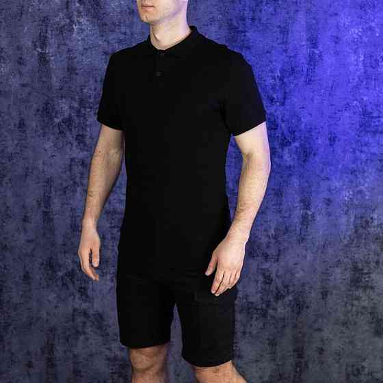 Чоловіче чорне поло Pobedov Loft Batal Київ