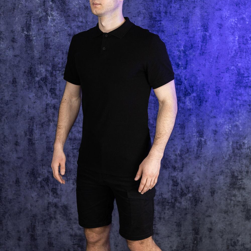 Чоловіче чорне поло Pobedov Loft Batal Київ - фото 1