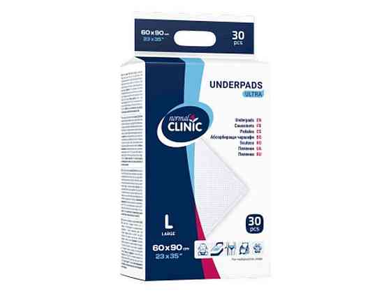 Пелюшки для дорослих 30 ULTRA L 60x90см ТМ NORMAL CLINIQUE Київ