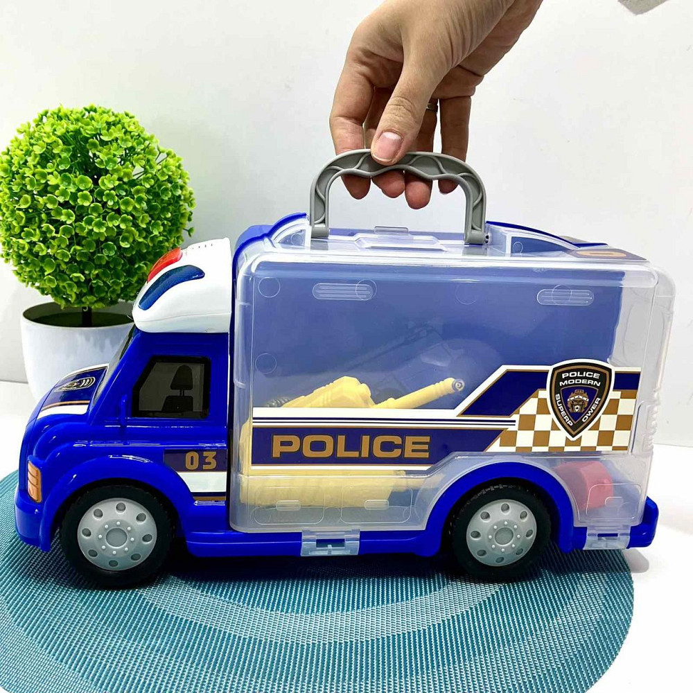 Машинка з поліцейським набором у валізі Синій (661-173) Чернігів - фото 5