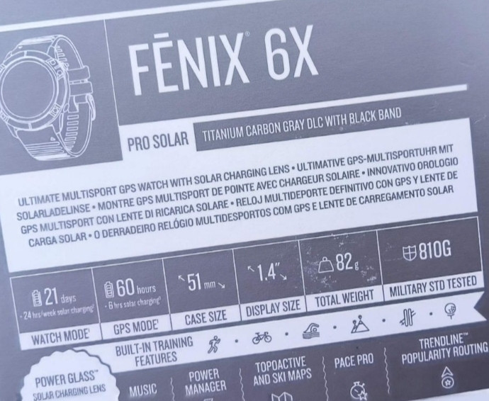 Топовий! Смарт -Часы Garmin Fenix 6X Pro Solar Titanium , карты, Украинская Мова. Киев - изображение 1