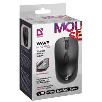 Мишка Defender Wave MM-995 Silent Wireless Black (52995) Вінниця
