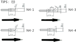 Жало до паяльника, TIP N4-1, діам.-3, 7 мм, довжина — 45 мм, Zhongdi Полтава - фото 1