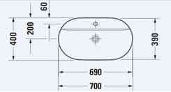 Раковина  Duravit Luv 70x40 Biały Alpin 3807000001 Киев