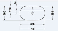 Раковина  Duravit Luv 70x40 Biały Alpin 3807000001 Київ - фото 1