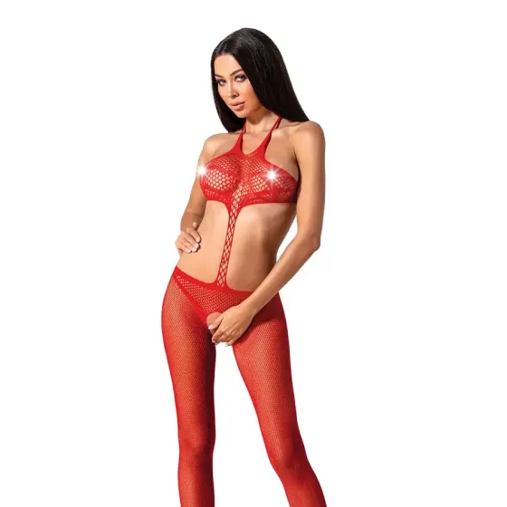 Відкритий бодістокінг Passion BS080 red Львів