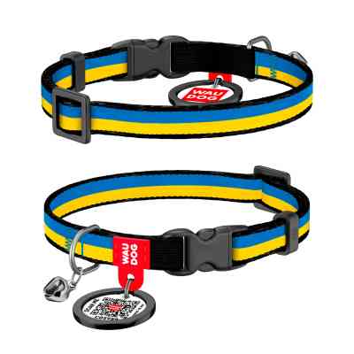 Нашийник для тварин WAUDOG Colors of freedom з QR паспортом XS 20-30 см (5210-4020) Вінниця