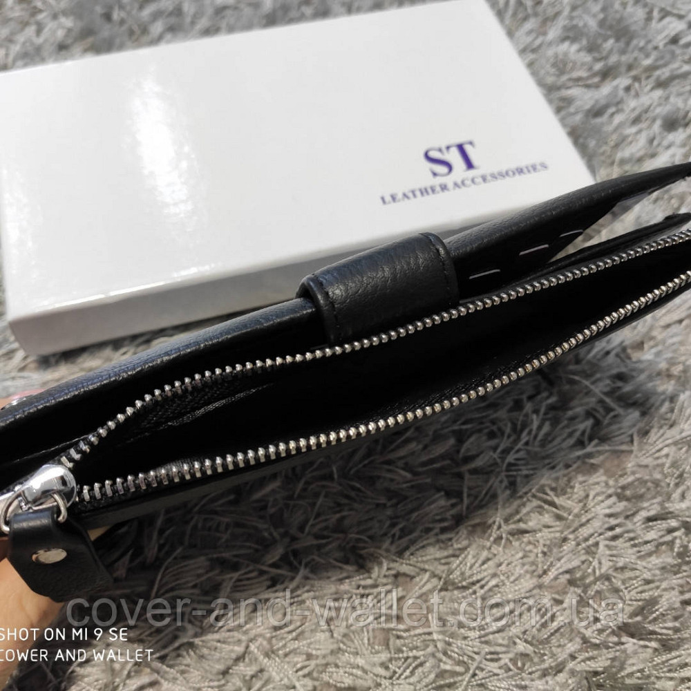 Кожаный мужской кошелек клатч на много карточек с ремешком для руки ST 1432 Киев - изображение 6