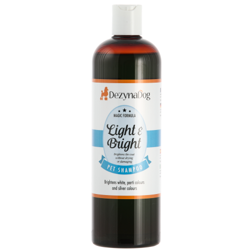 Шампунь Dezynadog Light Bright для посилення кольору білих срібних та кольорових порід собак додає блиск та посилює колір 5 Київ - фото 1