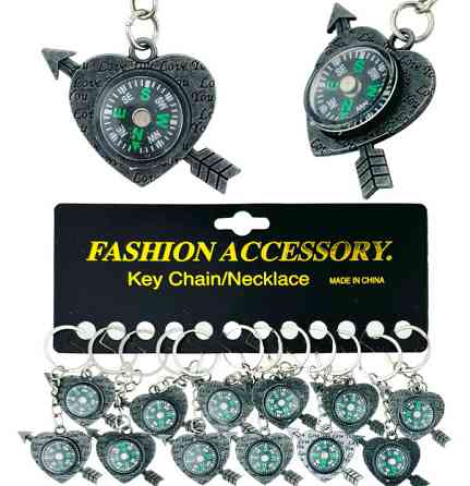 Брелок для ключей Сердце со стрелой 12 шт Киев