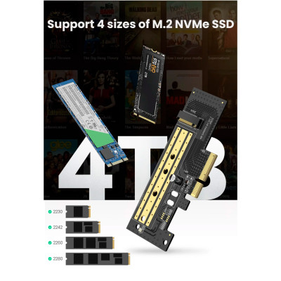 Контролер Ugreen PCI-E 3.0 for SSD M.2 (NVMe) x4 CM302 (70503) Вінниця - фото 10