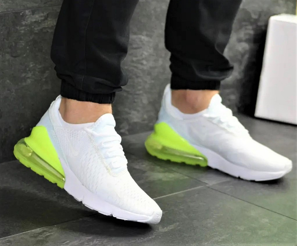Кроссовки Nike 270 Мужские Белые Найк с Амортизацией Желтые (размеры: 45) Днепр - изображение 4