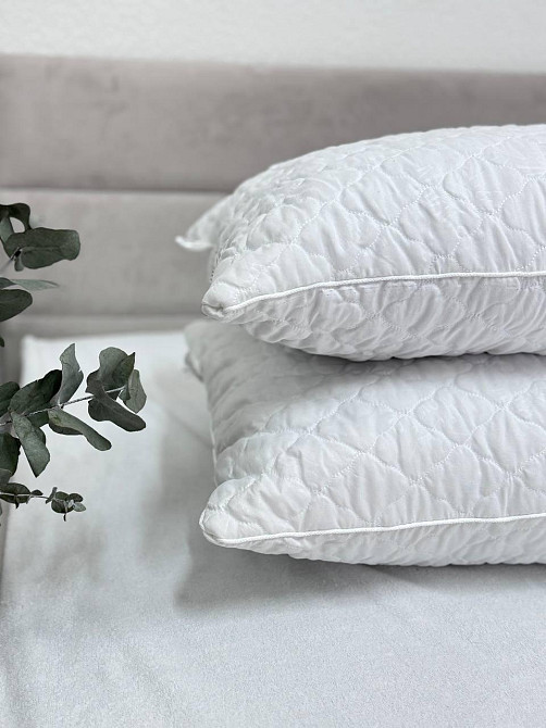 Ecotton Подушка Ecotton 50х70 см подвійна з чохлом на блискавці із мікрофібри біла White (Novit Коломия - фото 6