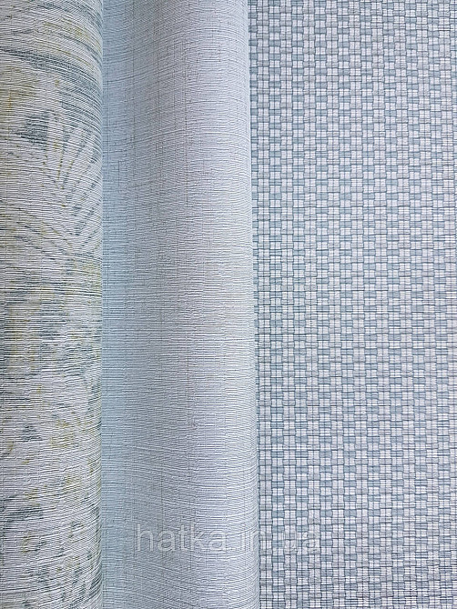 Шпалери флізелінові еко Casadeco Five o'clock 0.53х10 під тканину рогожку зелені салатові білі Київ - фото 2