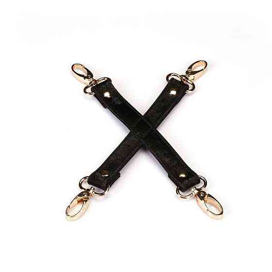 Хрестовина для фіксації Liebe Seele Boudoir Amor Pink Hogtie Black, на карабінах Sex Aura Київ
