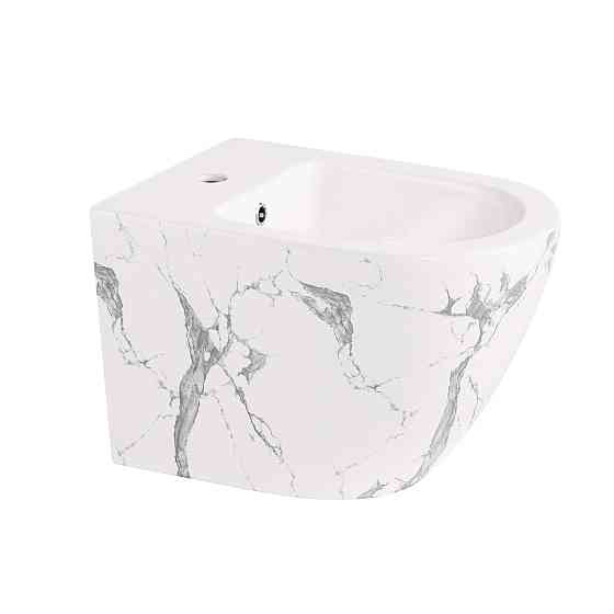 Біде підвісне Qtap Robin 515x370x350 мм, Marble QT13551381GMR Київ