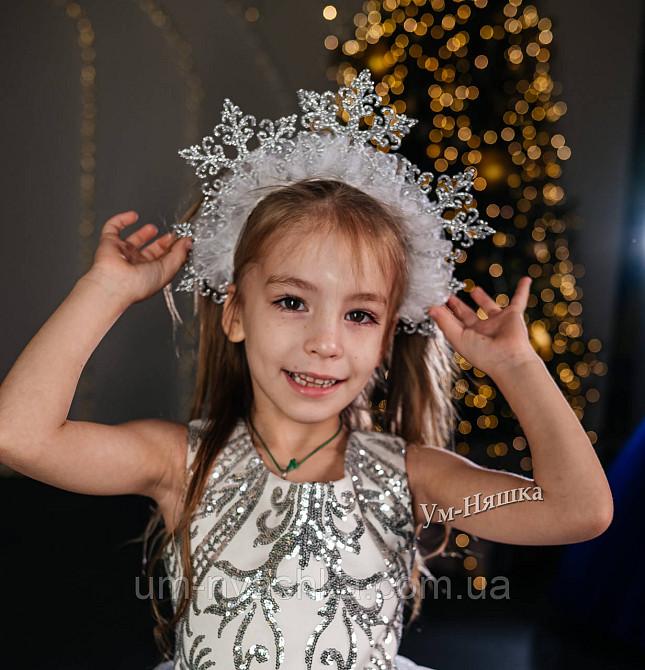 Обруч обідок Сніжинка корона Снігова королева Срібна Кривий Ріг - фото 11