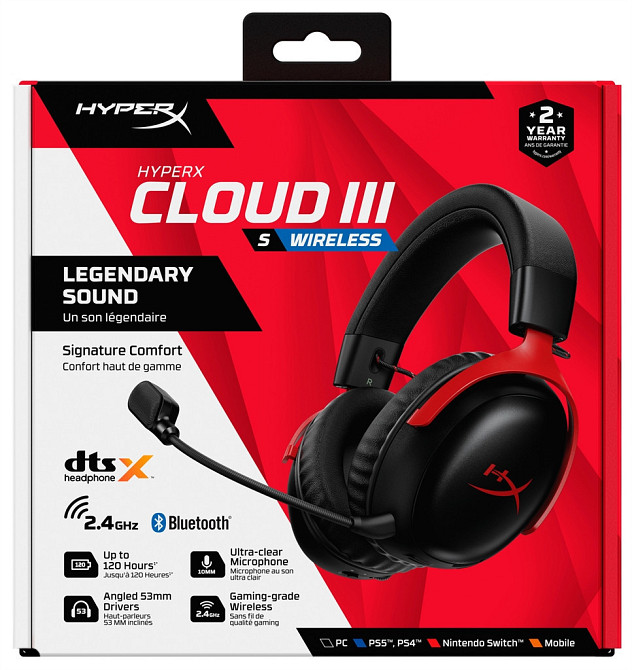 Гарнітура HyperX Cloud III S Black/Red (A59Z0AA) ( чорний, червоний ) Харків - фото 10