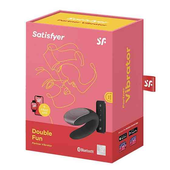 Смарт-вибратор для пар Satisfyer Double Fun (Black) с пультом ДУ Sex Aura Киев