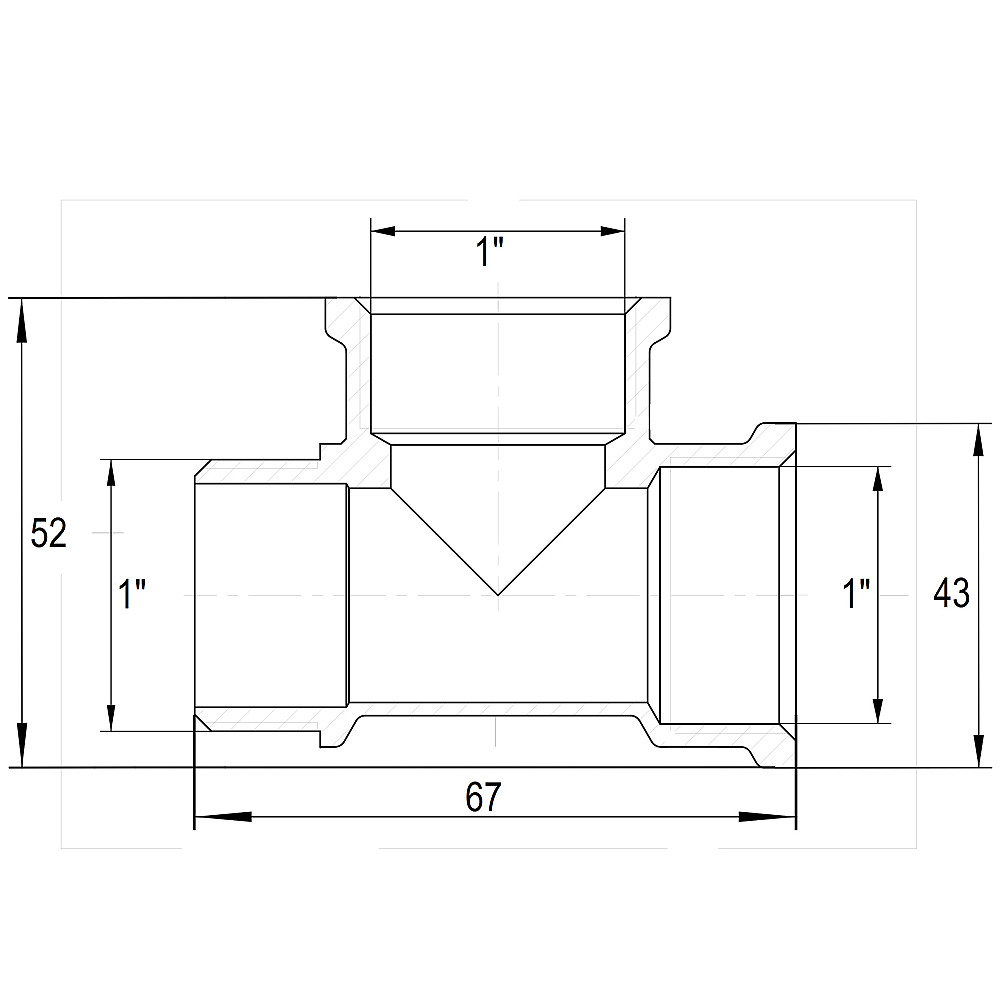 Трійник 1″ВВЗ нікельований NT554S OPTIMUM Киев - изображение 3