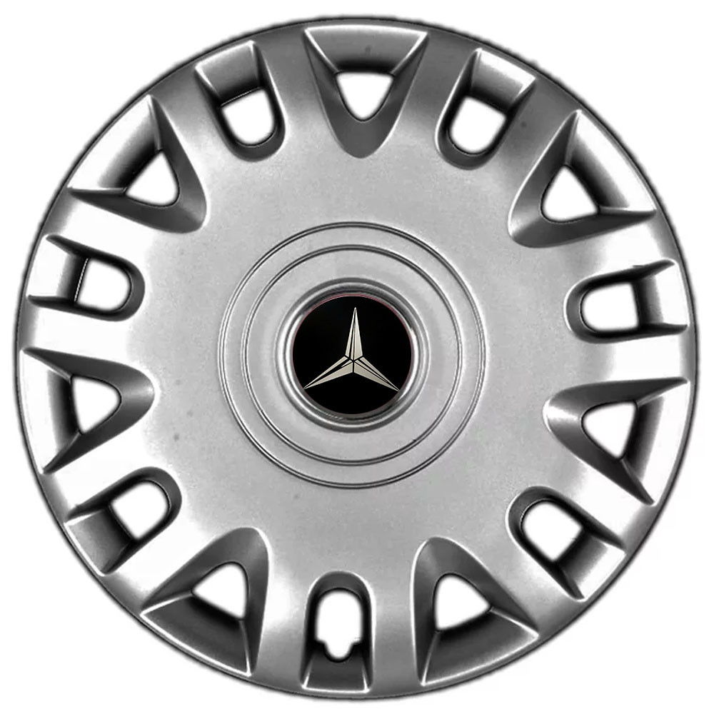 Автомобильные модельные колпаки R15 Mercedes-Benz 333 4шт, SJS, серебряные Киев - изображение 1