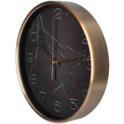 Настінний годинник Optima Marble металевий, чорний мармур (O52091) Вінниця