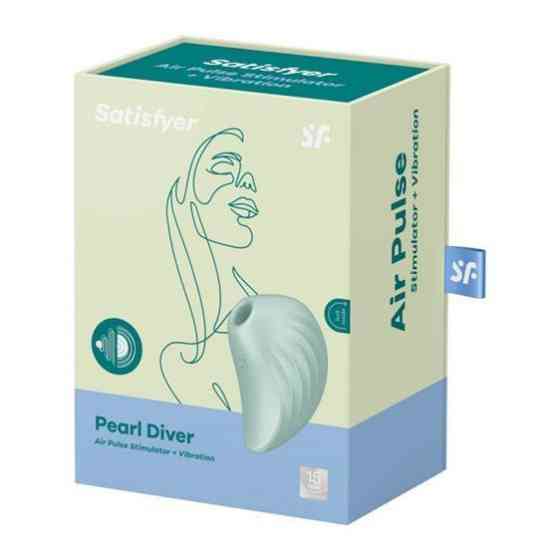 Вакуумний кліторальний вібратор - Satisfyer Pearl Diver Mint Sex Aura Київ