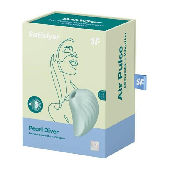 Вакуумний кліторальний вібратор - Satisfyer Pearl Diver Mint Sex Aura Київ - фото 1