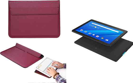 Чохол-конверт VitoCase для Lenovo Tab E10, з функцією підставки для планшета Бордовий Київ
