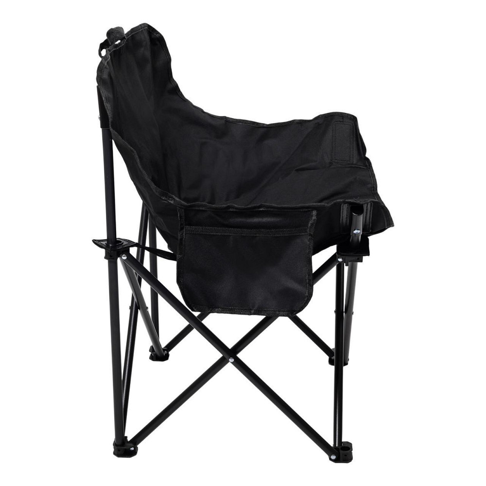 Раскладное туристическое кресло с карманом, черное Киев - изображение 1