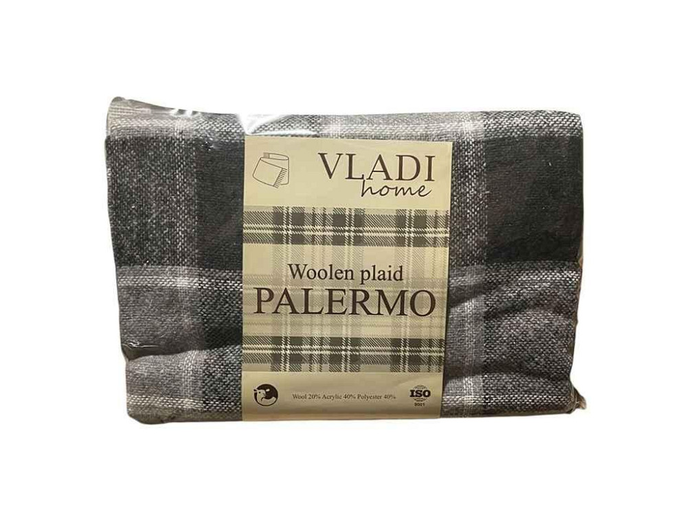 Плед 170*210 Palermo SOFA білий-дим-св.антр ТМ VLADI Київ - фото 1