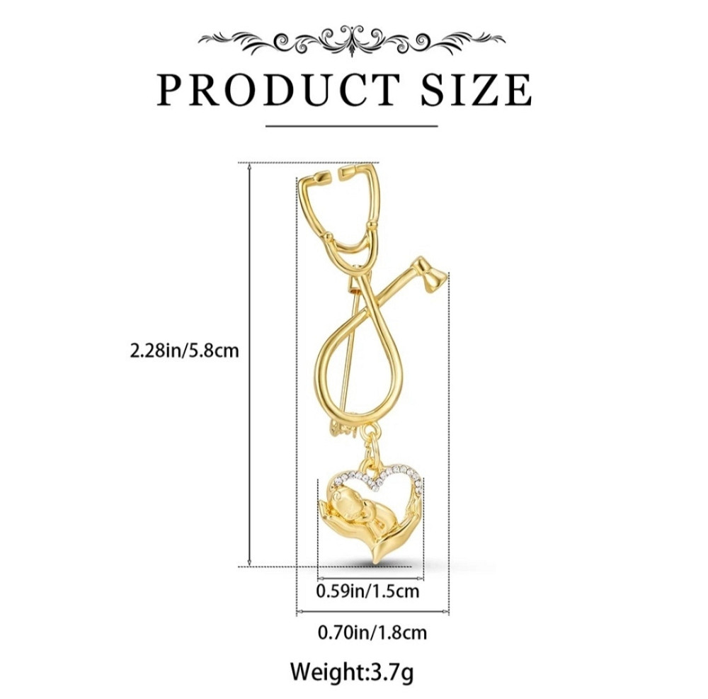 Брошка "Стетоскоп з немовлям" Сміла - фото 2