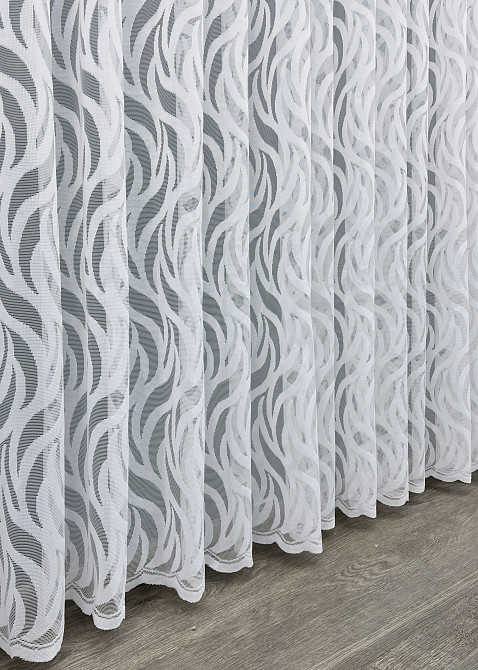 Тюль жакард колір білий 1976т Київ - фото 6