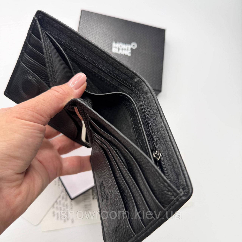Чоловічий брендовий шкіряний гаманець на магніті MB (6607) Київ - фото 3