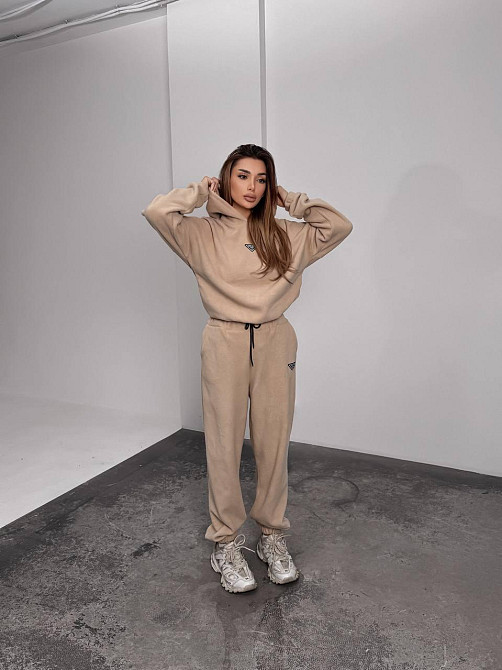 Женский теплый костюм, из флис полара L-XL, Бежевий Одеса - фото 7