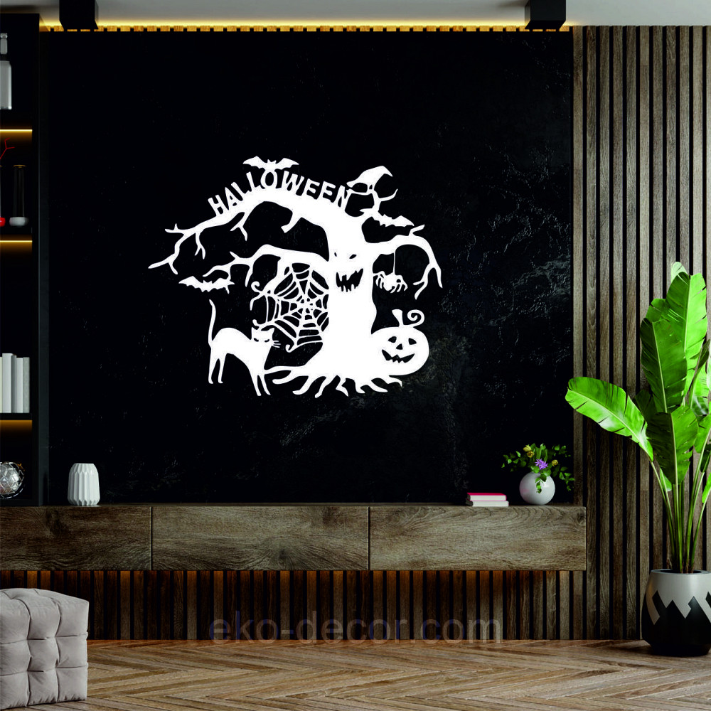 Декоративное настенное Панно «Хэллоуин», Декор на стену 70*57 см, Белый Киев - изображение 7