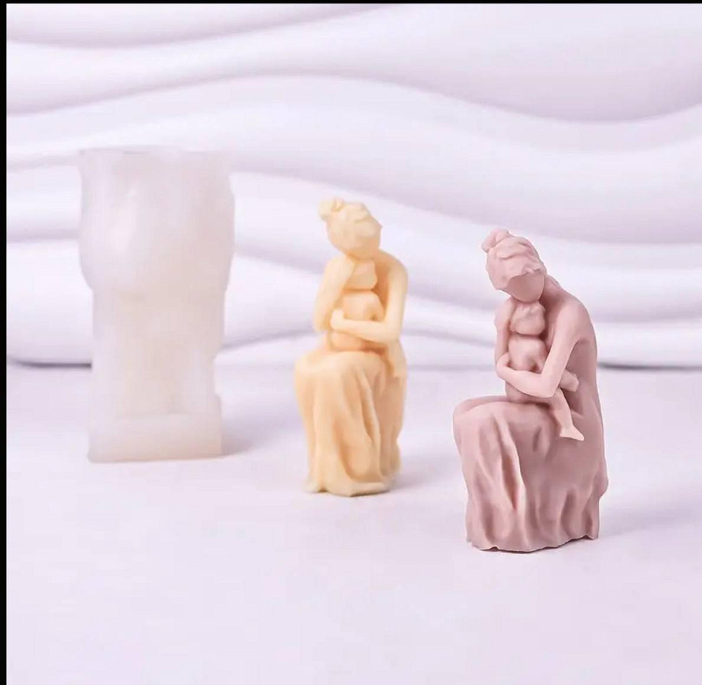 Силіконова форма «Мама з дитиною» для свічок та декору Київ - фото 4