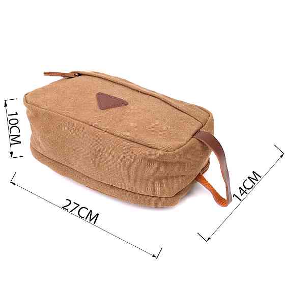 Барсетка для мужчин на два отделения из качественного текстиля Vintage 22235 Коричневый Киев