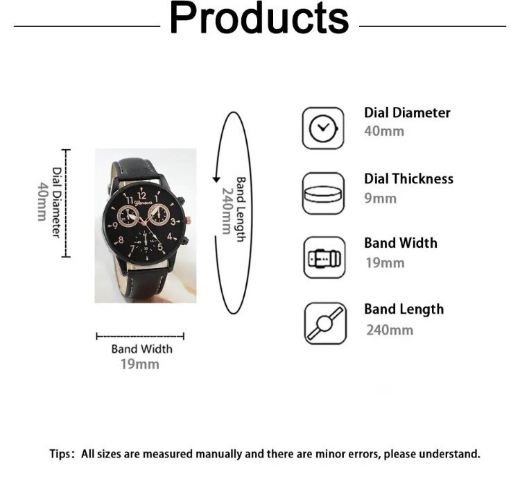 Подарочный набор для мужчин: наручные часы с 4 ориг. браслетами- диам 4см, длин 24см, шир рем 2см, без коробки Киев - изображение 7