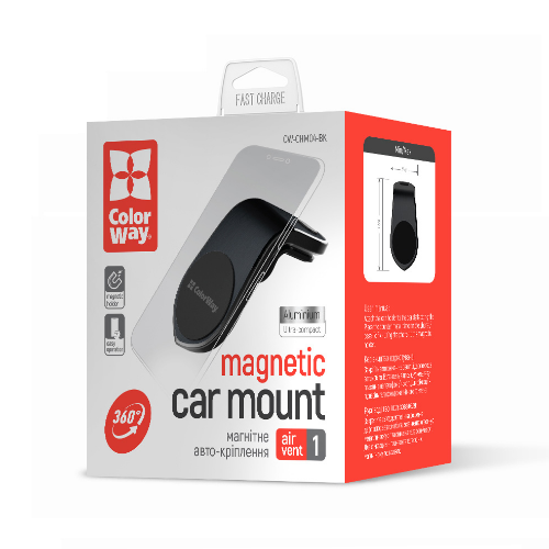 Тримач автомобільний для мобільного ColorWay CW-CHM04-BK магнітний чорний Житомир - фото 10