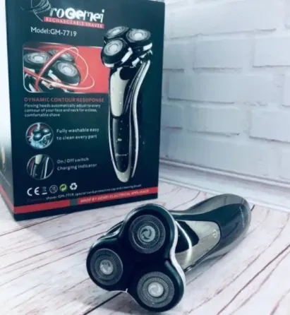 Електробритва GEMEI GM-7719 з 3 головками, що плавають, акумуляторна, до 80 хвилин автономної роботи Одеса
